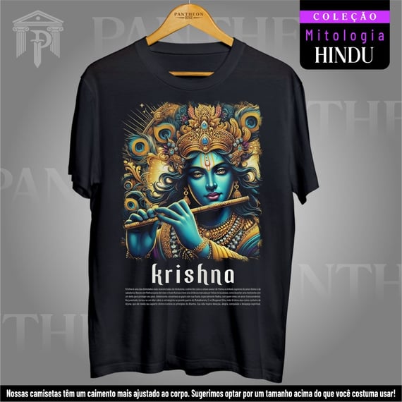 Camiseta Unissex - Deus Krishna (Mitologia Hindu)