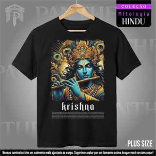 Plus Size Unissex - Deus Krishna (Mitologia Hindu)