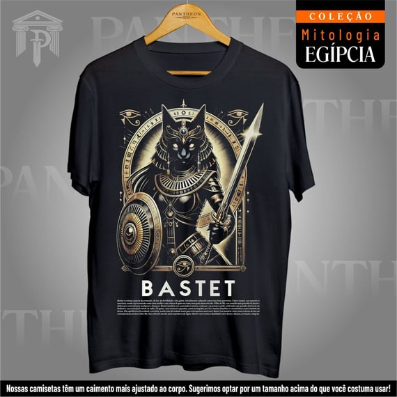 Camiseta Unissex - Deusa Bastet (Mitologia Egípcia)