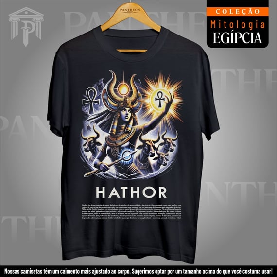 Camiseta Unissex - Deusa Hathor (Mitologia Egípcia)