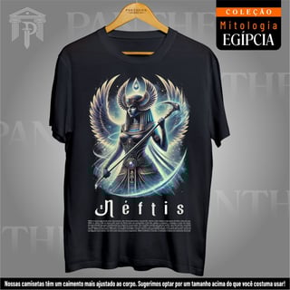 Camiseta Unissex - Deusa Néftis (Mitologia Egípcia)