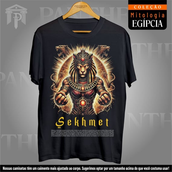 Camiseta Unissex - Deusa Sekhmet (Mitologia Egípcia)