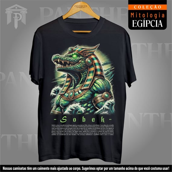 Camiseta Unissex - Deus Sobek (Mitologia Egípcia)