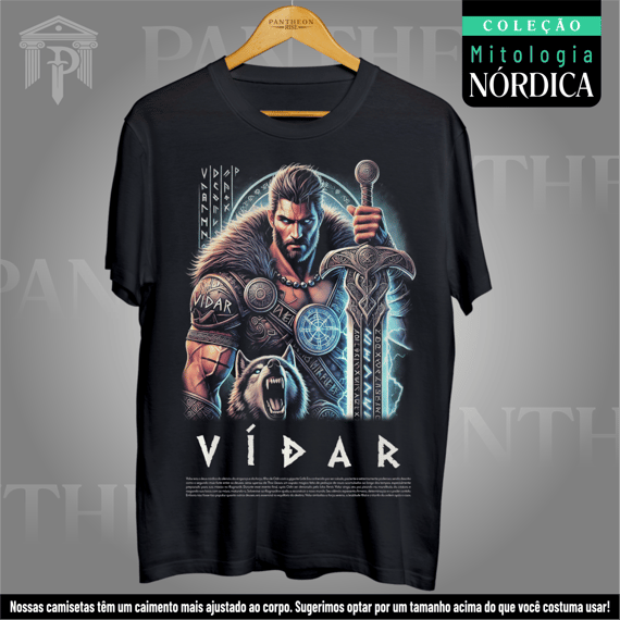 Camiseta Unissex - Deus Vidar (Mitologia Nórdica)