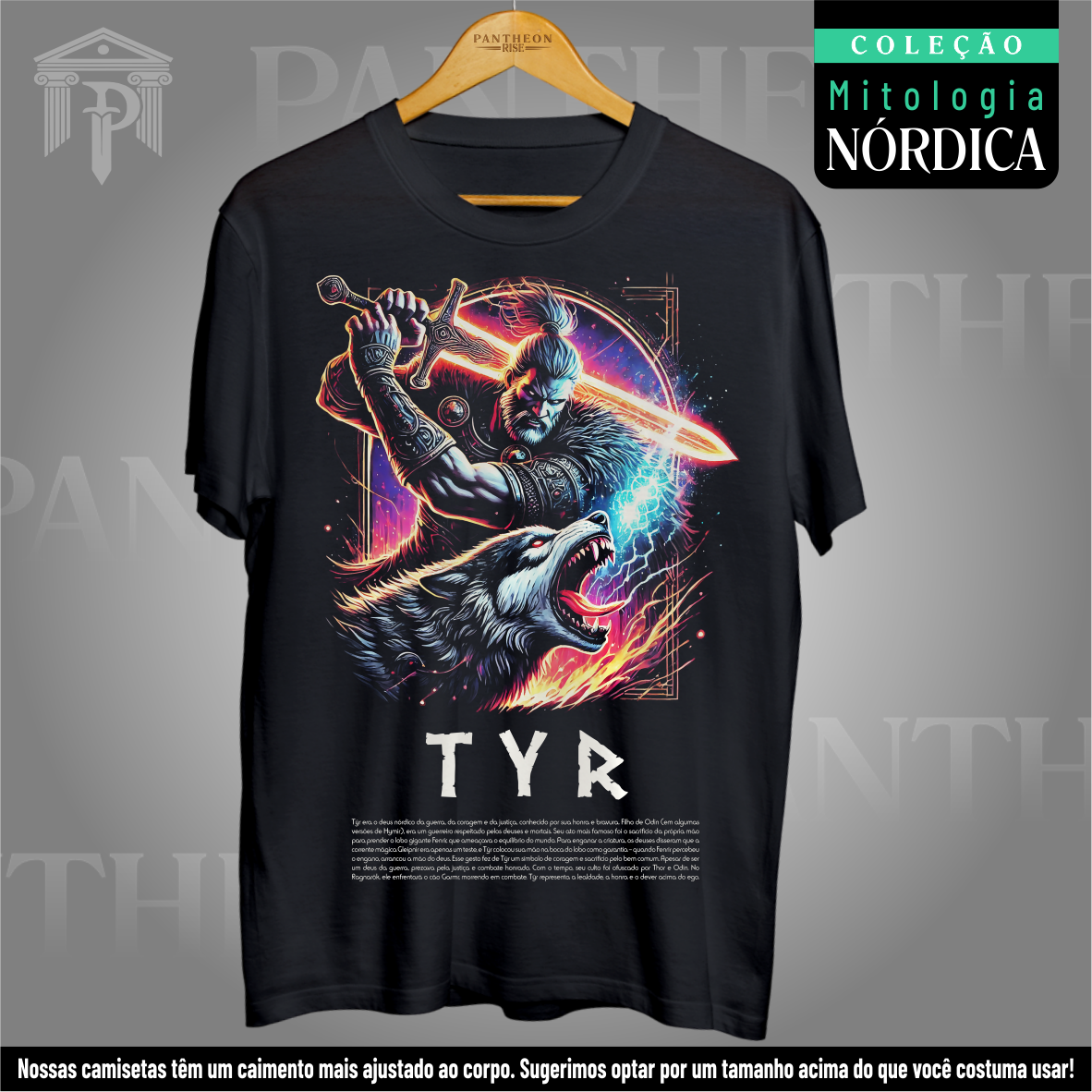 Nome do produto: Camiseta Unissex - Deus Tyr (Mitologia Nórdica)
