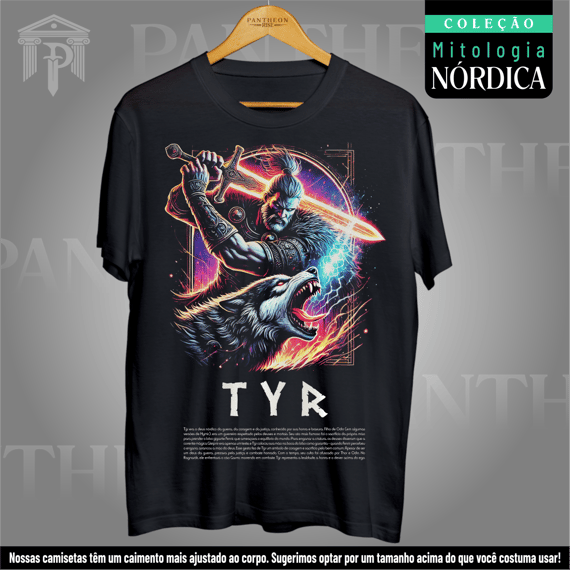 Camiseta Unissex - Deus Tyr (Mitologia Nórdica)
