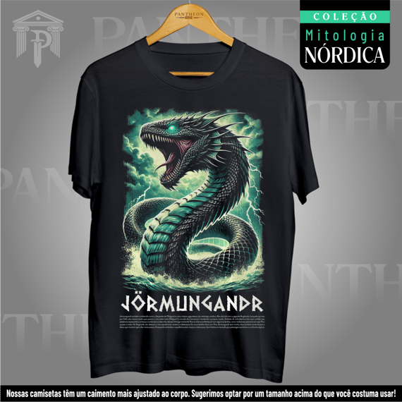 Camiseta Unissex - Jörmungandr (Mitologia Nórdica)