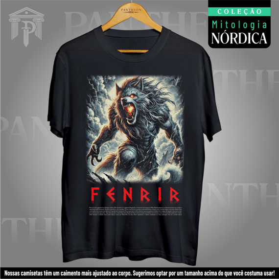 Camiseta Unissex - Fenrir (Mitologia Nórdica)