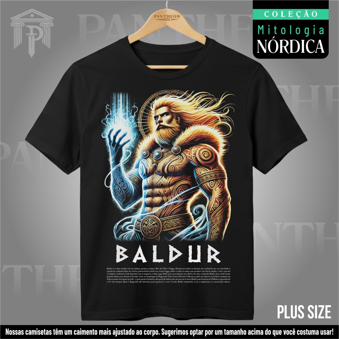 Nome do produto: Plus Size Unissex - Deus Baldur (Mitologia Nórdica)