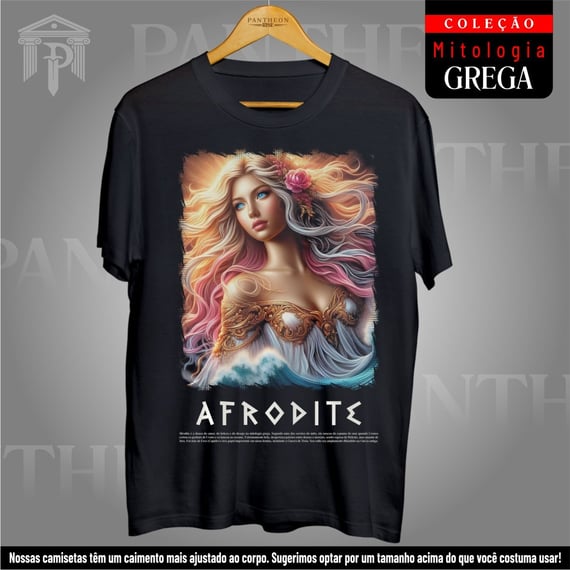 Camiseta Unissex - Deusa Afrodite (Mitologia Grega)