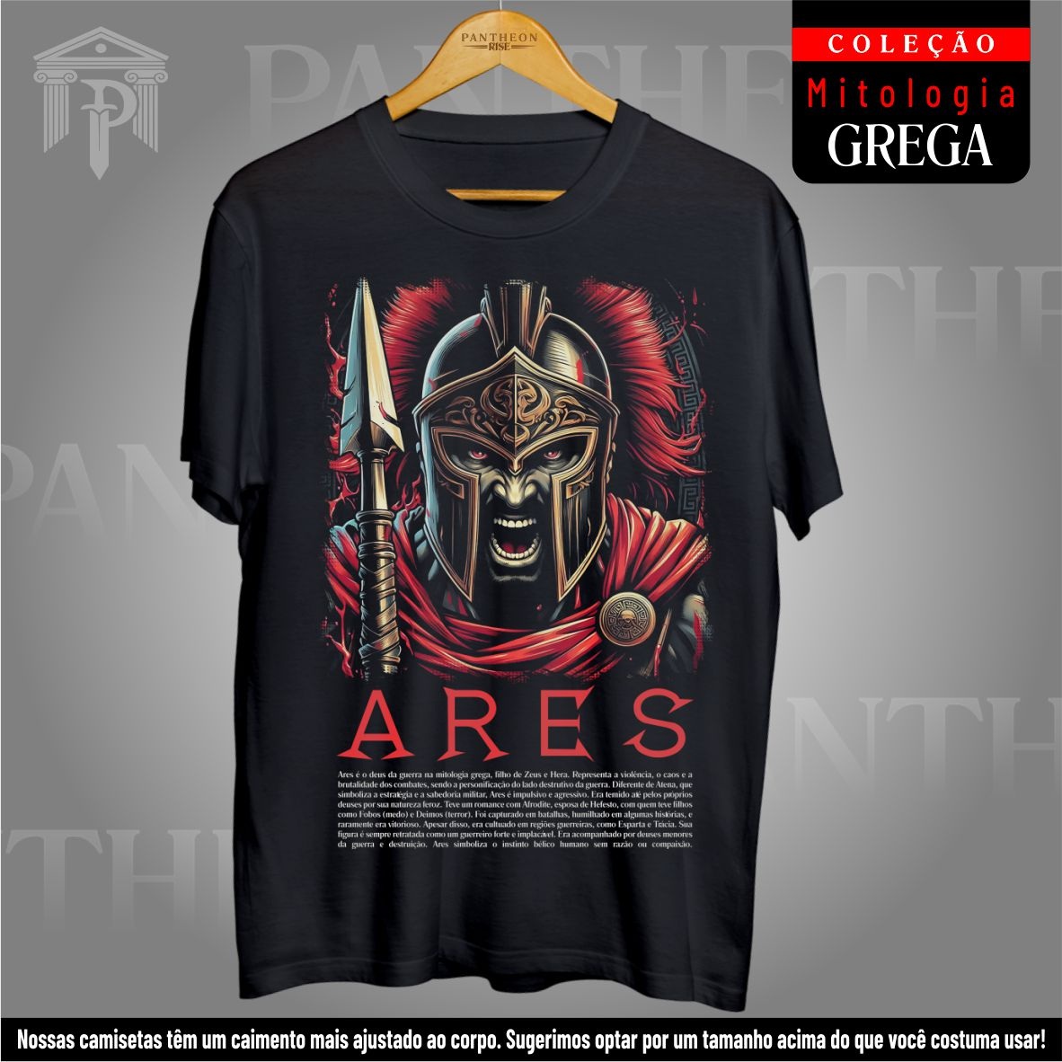 Nome do produto: Camiseta Unissex - Deus Ares (Mitologia Grega)