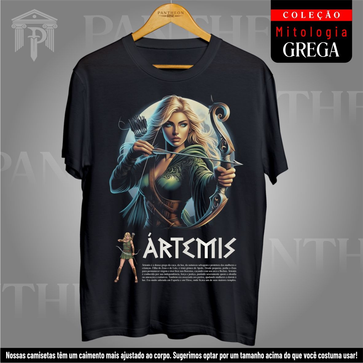 Nome do produto: Camiseta Unissex - Deusa Ártemis (Mitologia Grega)