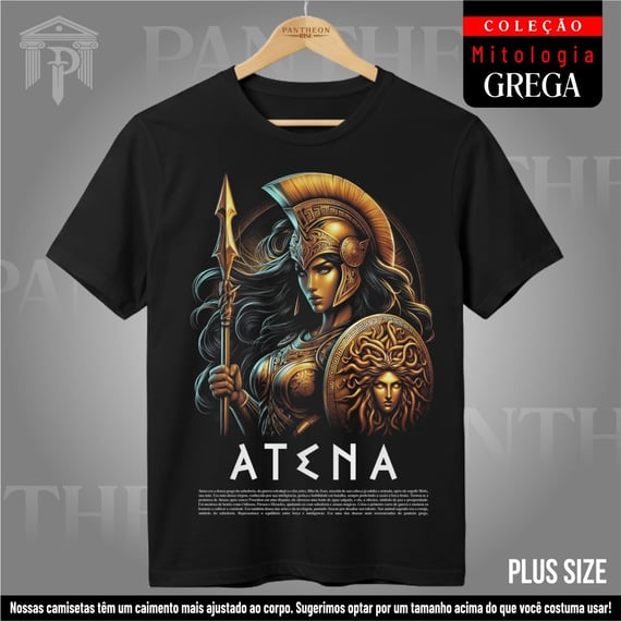 Plus Size Unissex - Deusa Atena (Mitologia Grega)
