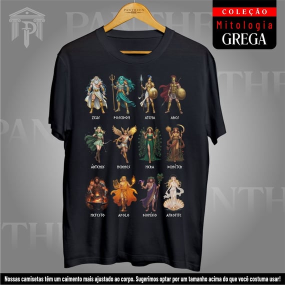 Camiseta Unissex - Deuses Gregos (Mitologia Grega)