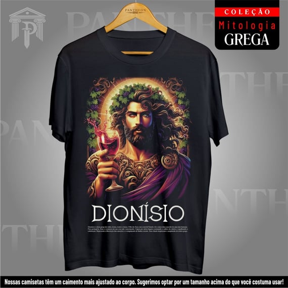 Camiseta Unissex - Deus Dionísio (Mitologia Grega)