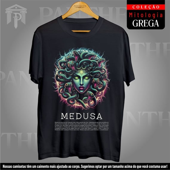 Camiseta Unissex - Medusa (Mitologia Grega)