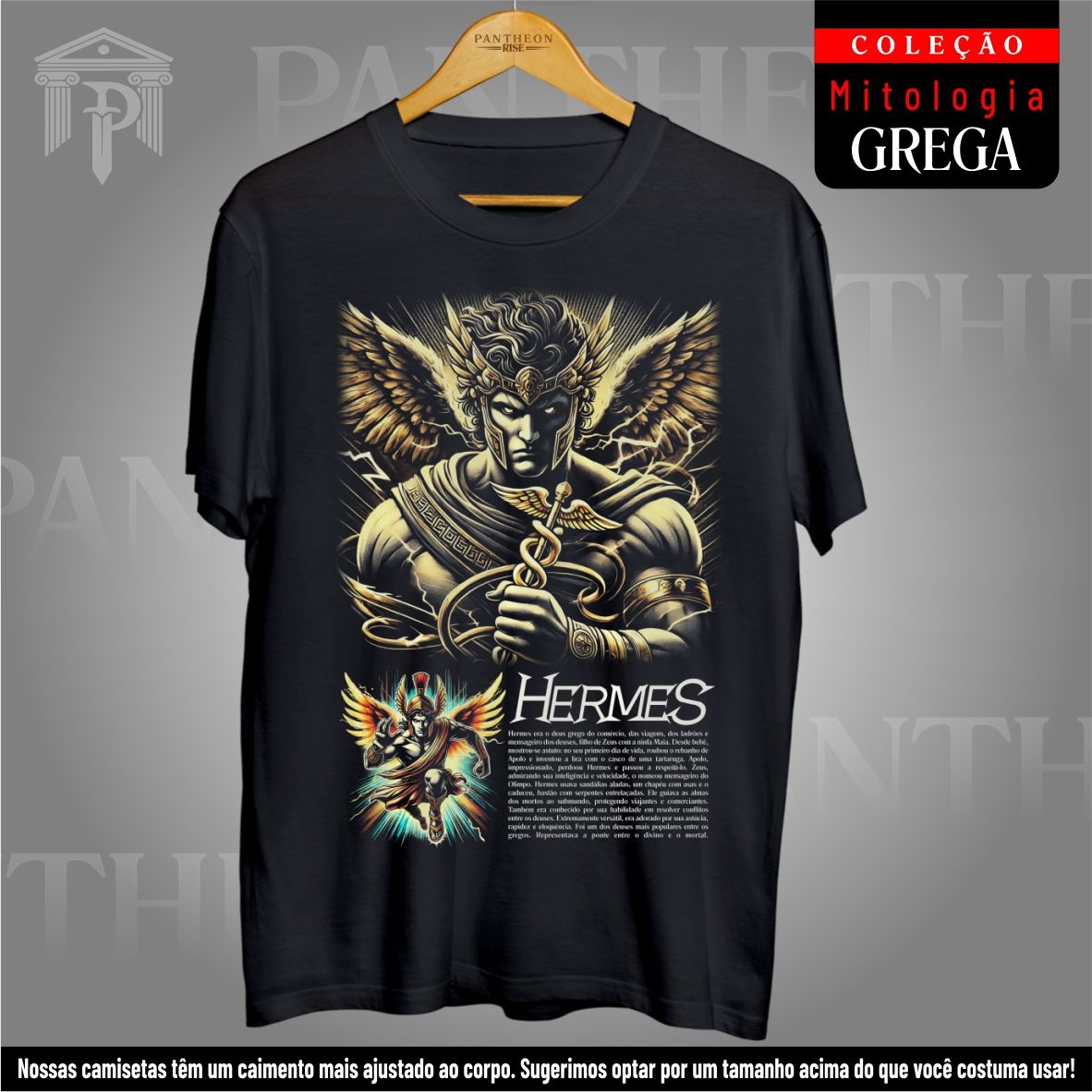 Nome do produto: Camiseta Unissex - Deus Hermes (Mitologia Grega)