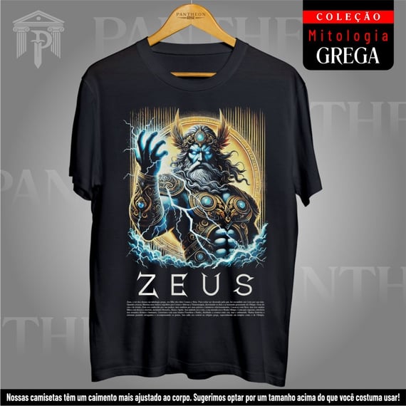 Camiseta Unissex - Deus Zeus (Mitologia Grega)