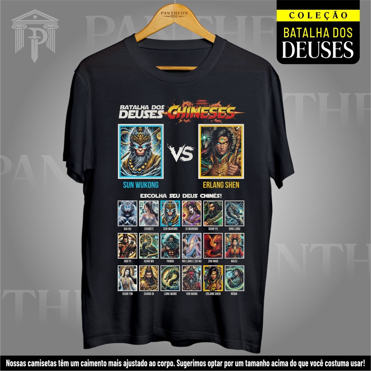 Nome do produto: Camiseta Unissex - Batalha dos Deuses Chineses