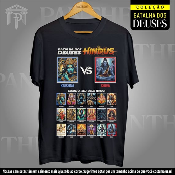 Camiseta Unissex - Batalha dos Deuses Hindus