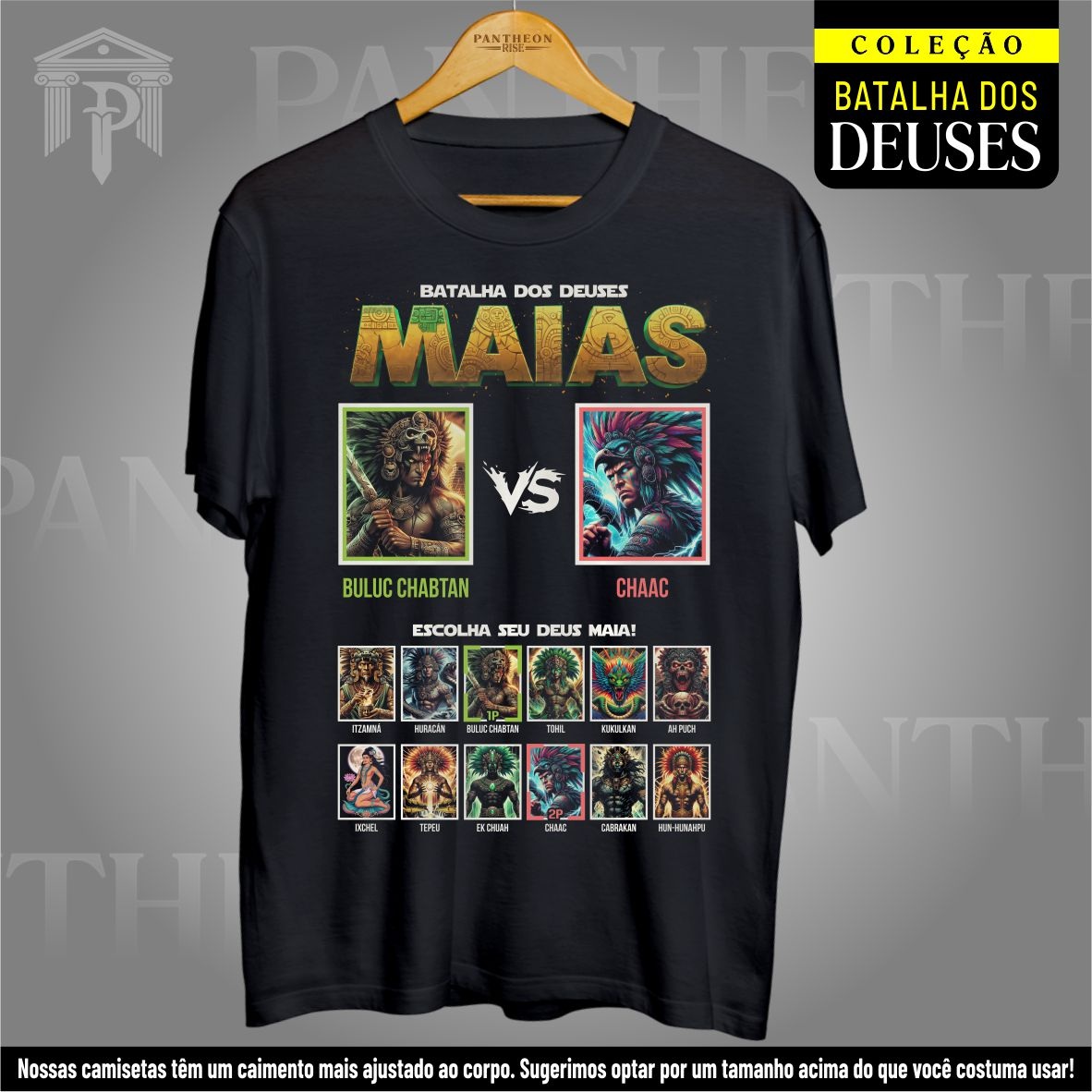 Nome do produto: Camiseta Unissex - Batalha dos Deuses Maias