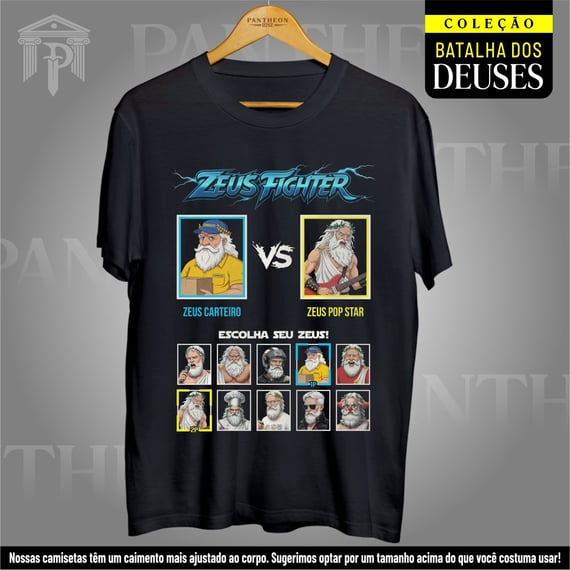 Camiseta Unissex - Batalha dos Deuses (Zeus)