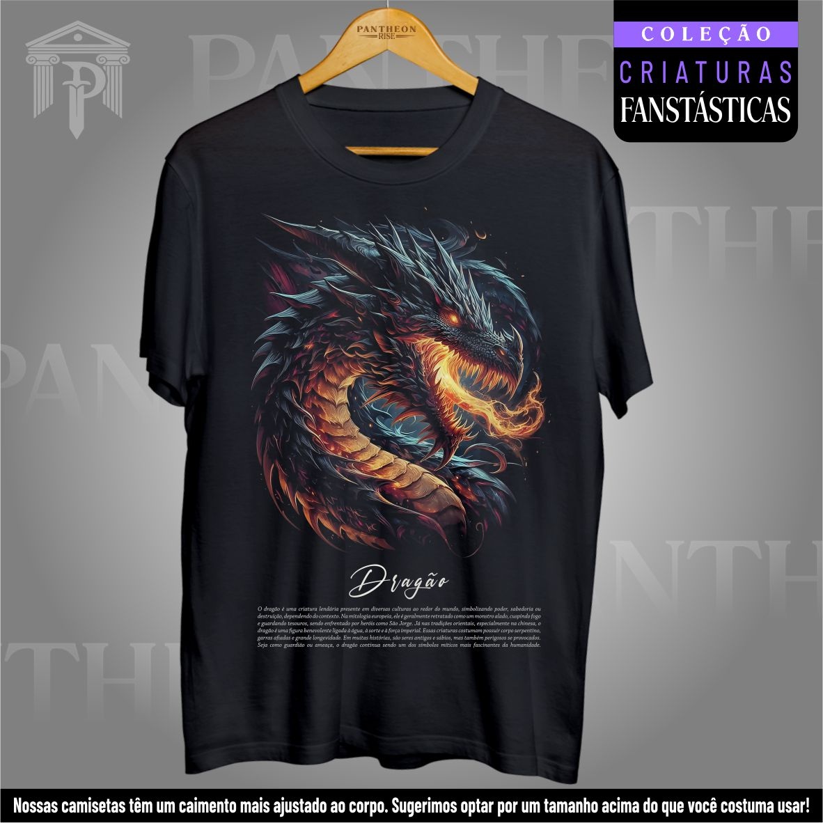 Nome do produto: Camiseta Unissex - Dragão
