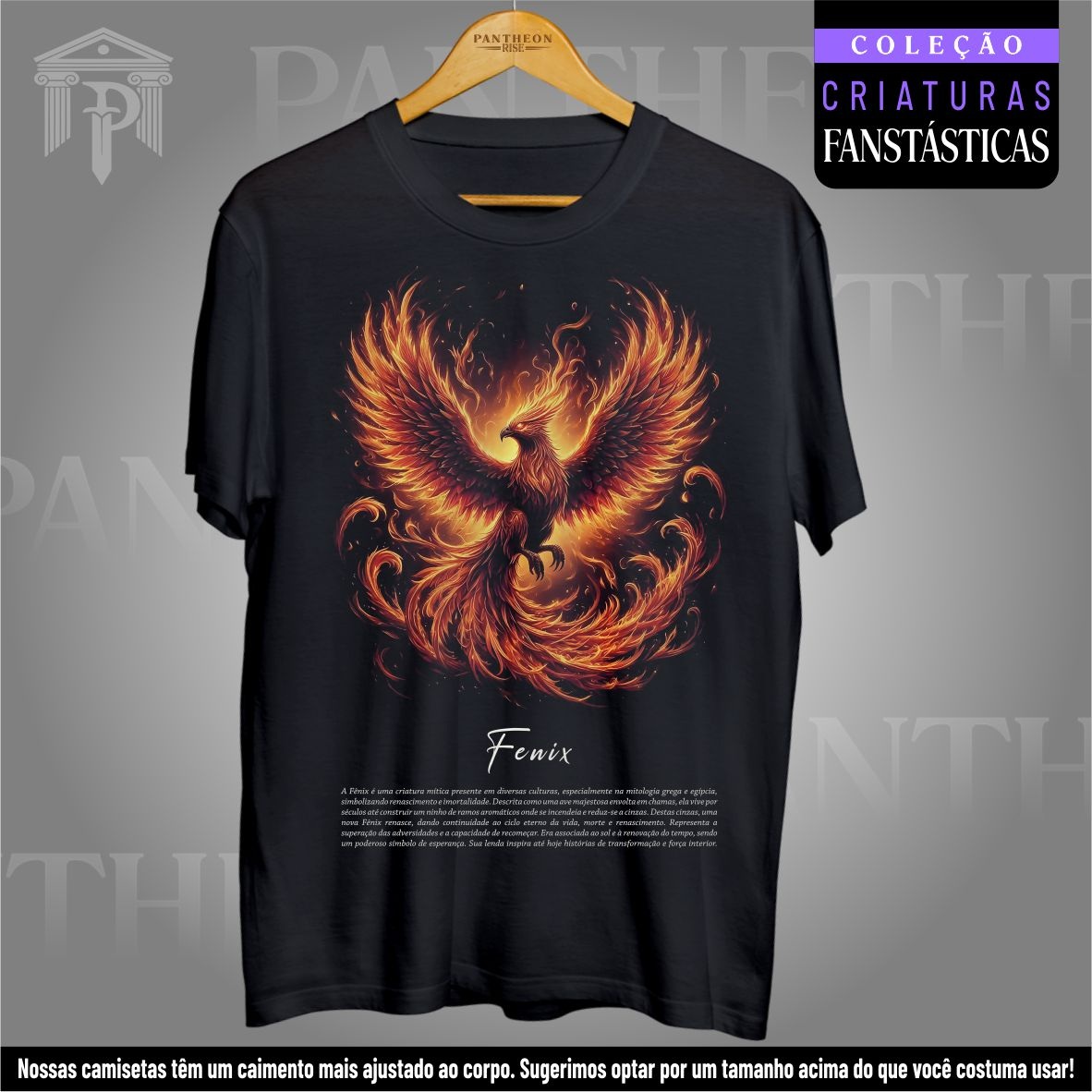 Nome do produto: Camiseta Unissex - Fênix