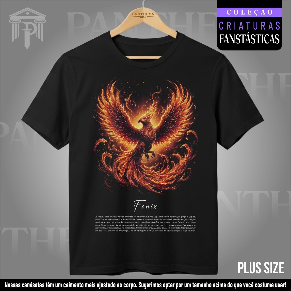 Nome do produto: Plus SIze Unissex - Fênix