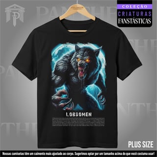 Plus Size Unissex - Lobisomem