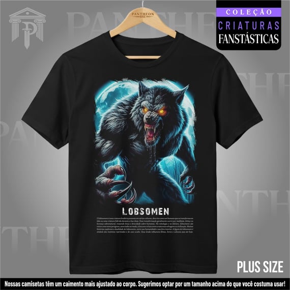 Plus Size Unissex - Lobisomem