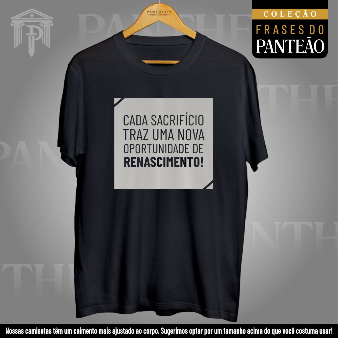 Nome do produto: Camiseta Unissex - Frases do Panteão 12