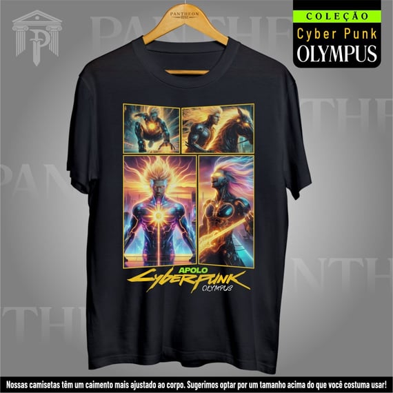 Camiseta Unissex - Panteão Cyberpunk (Apolo)