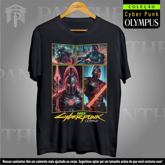 Camiseta Unissex - Panteão Cyberpunk (Ares)