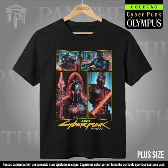 Plus Size Unissex - Panteão Cyberpunk (Ares)