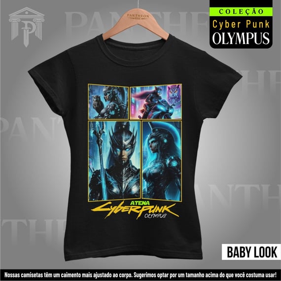 Baby Look - Panteão Cyberpunk (Atena)