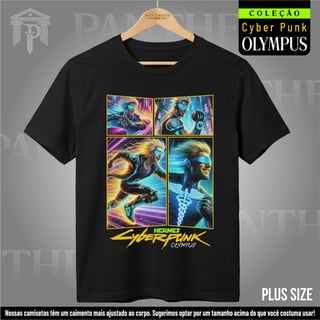 Plus Size Unissex - Panteão Cyberpunk (Hermes)