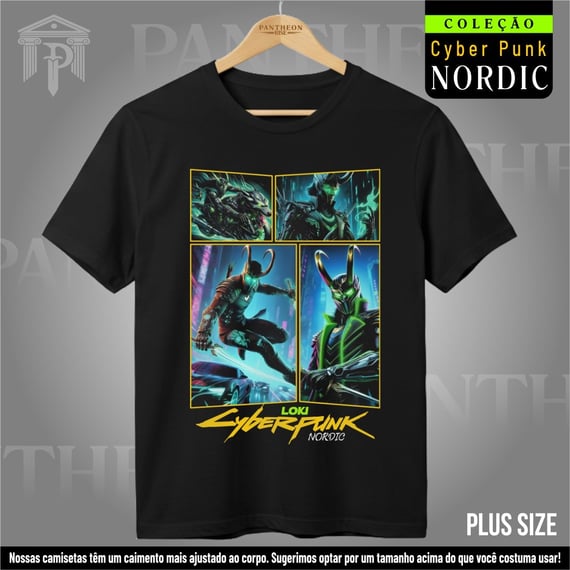 Plus Size Unissex - Panteão Cyberpunk (Loki)