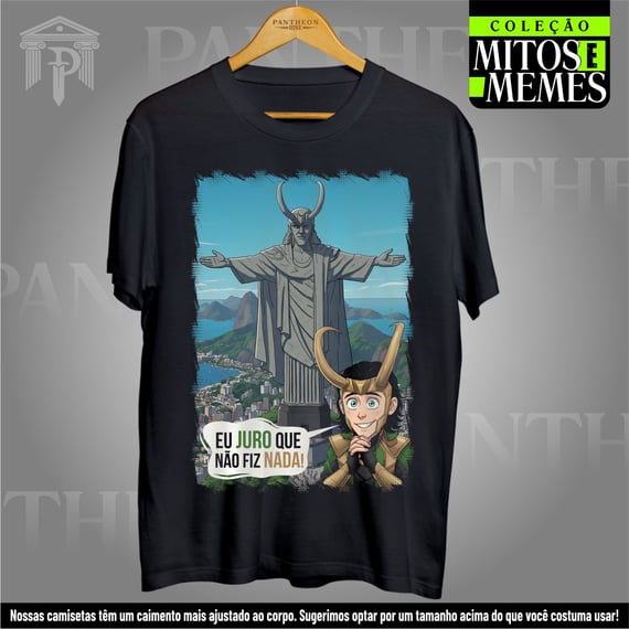 Camiseta Unissex - Loki aprontando no Brasil!