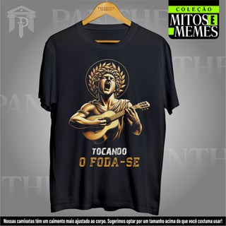 Camiseta Unissex - Apolo tocando o Foda-se!