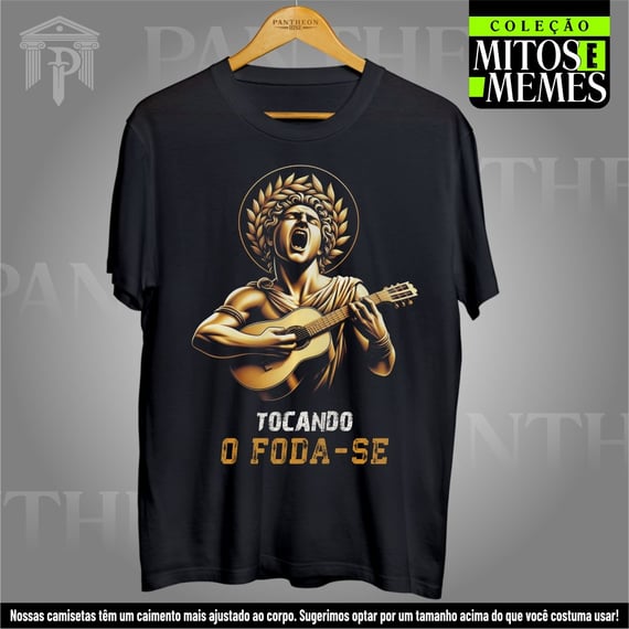 Camiseta Unissex - Apolo tocando o Foda-se!