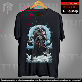 Camiseta Unissex God Of War - Kratos e o Poder do Gelo