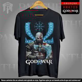 Camiseta Unissex - Kratos e o Elmo do Terror