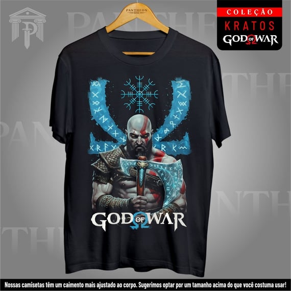 Camiseta Unissex - Kratos e o Elmo do Terror