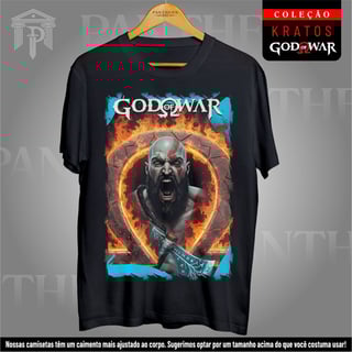 Camiseta Unissex - Kratos em Fúria
