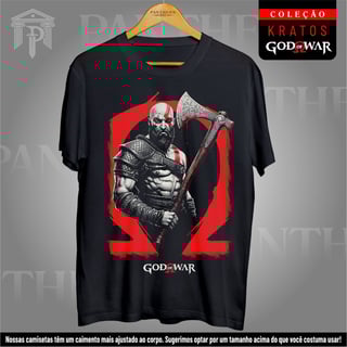 Camiseta Unissex - Kratos em Pose de Batalha