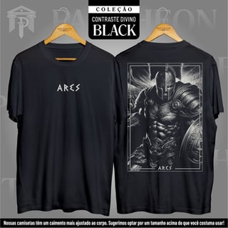 Camiseta Unissex BLACK Frente e Costas - 
