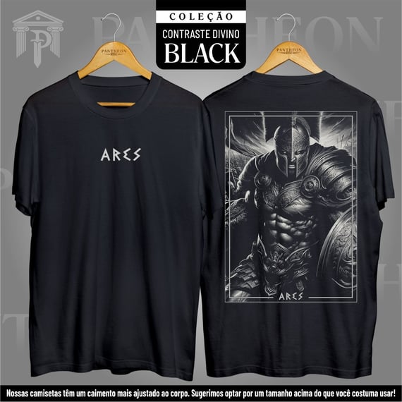 Camiseta Unissex BLACK Frente e Costas - 
