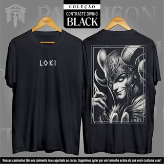 Camiseta Unissex BLACK Frente e Costas - 
