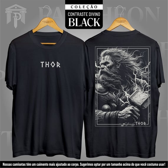 Camiseta Unissex BLACK Frente e Costas - 